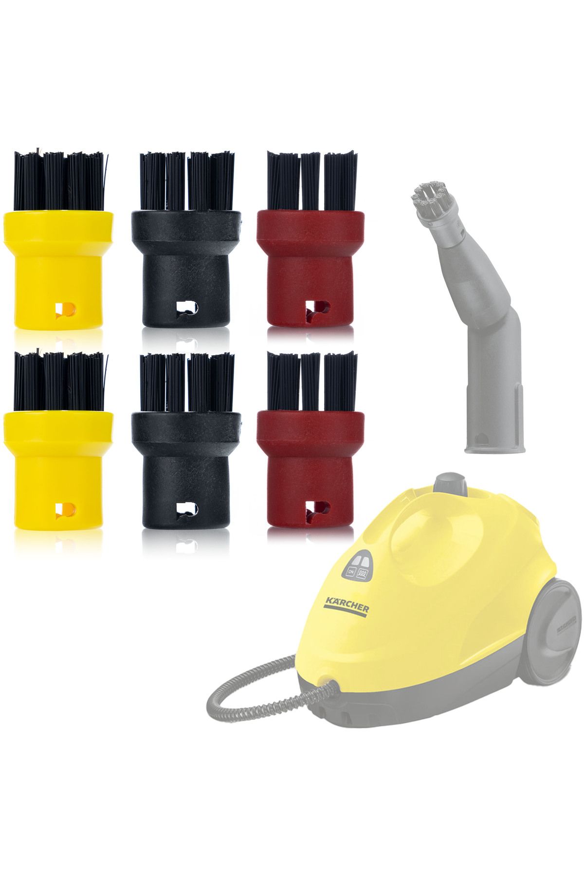 Rosfix-3 inserții pentru mop + set de 6 perii rotunde pentru curățătorul cu abur Kärcher 7