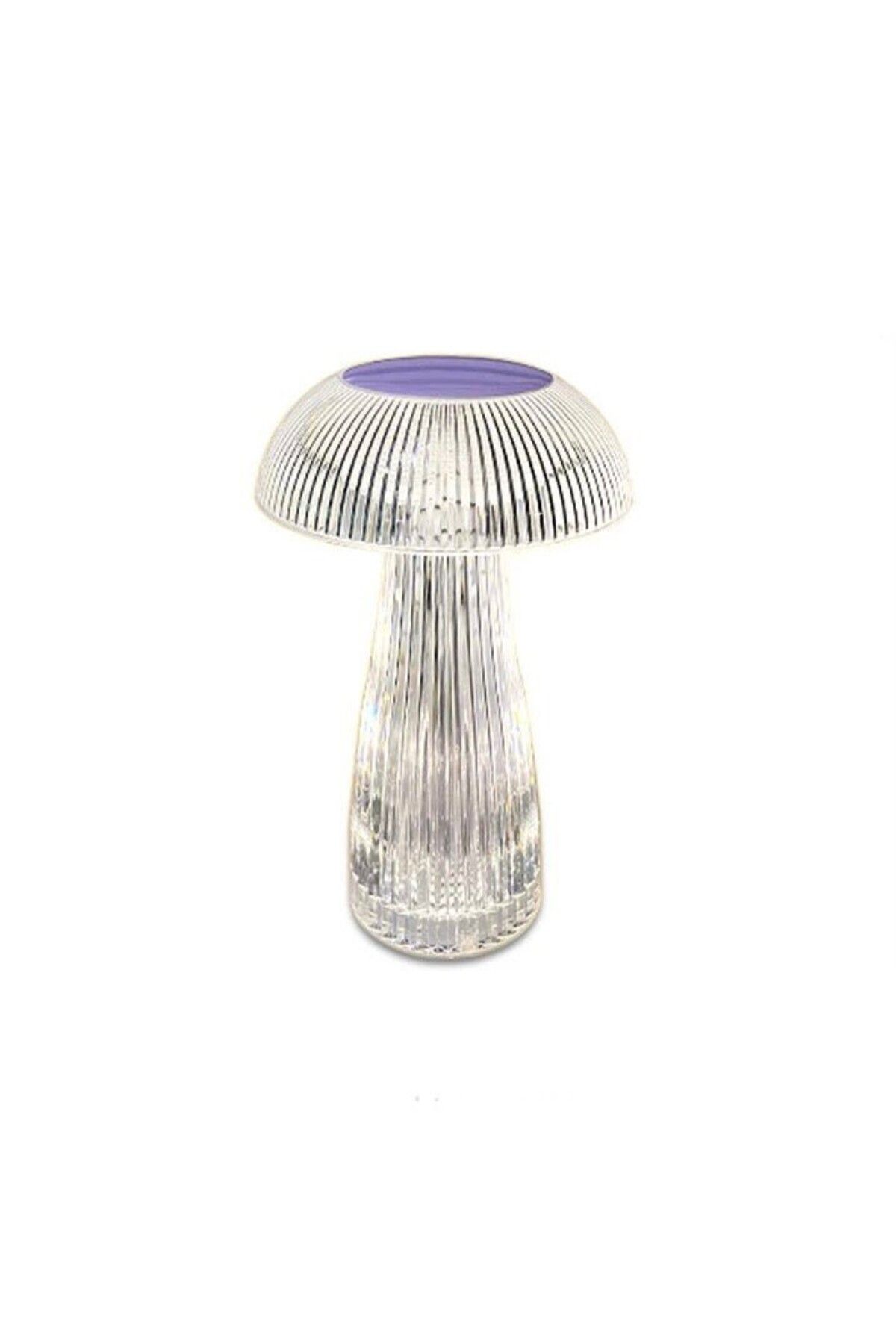 Andowl-Table lamp, crystal mushroom style with RGB LED and transparent remote control 1