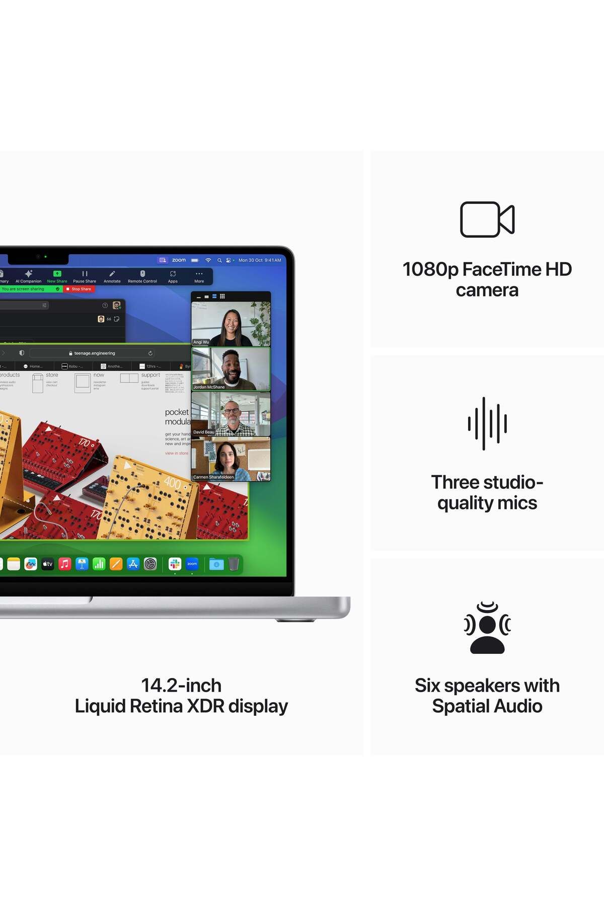 Apple-14-inch MacBook Pro: M3 Max chip with 14‑core CPU and 30‑core GPU, 1TB SSD - Silver 5