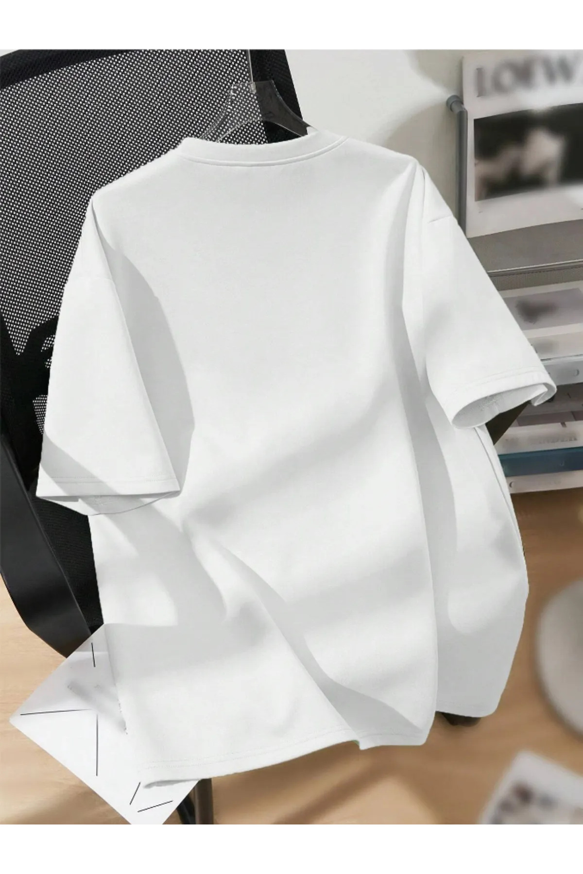 COHERENT  Unisex Erkek/Kadın Hello Kıty Özel Baskılı Oversize Pamuklu T-Shirt - Görsel 2