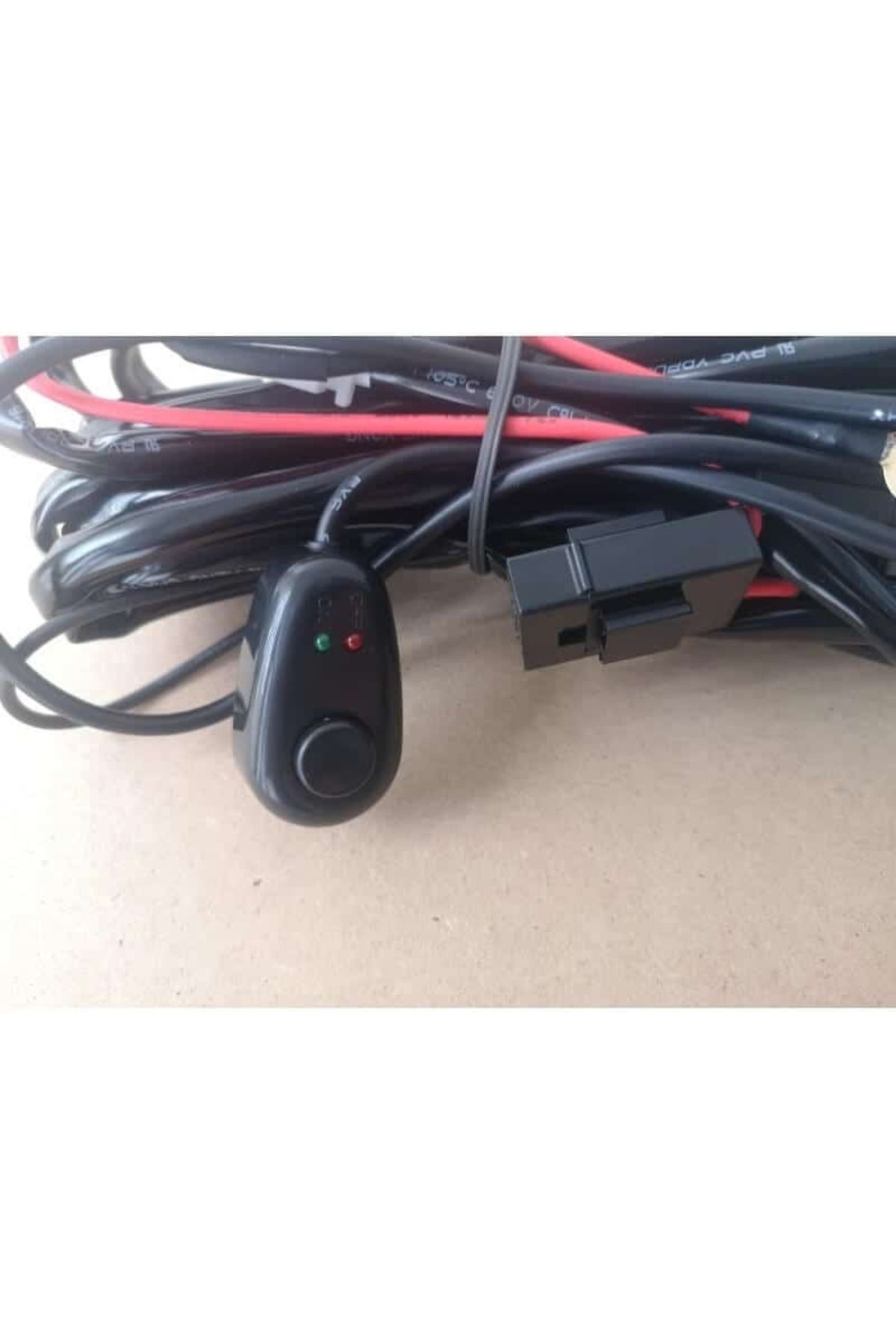 BGRJ Automotive-Wiring harness with 40A relay and button, 300W, 12V, projectors or Led Bar, length 3m 6