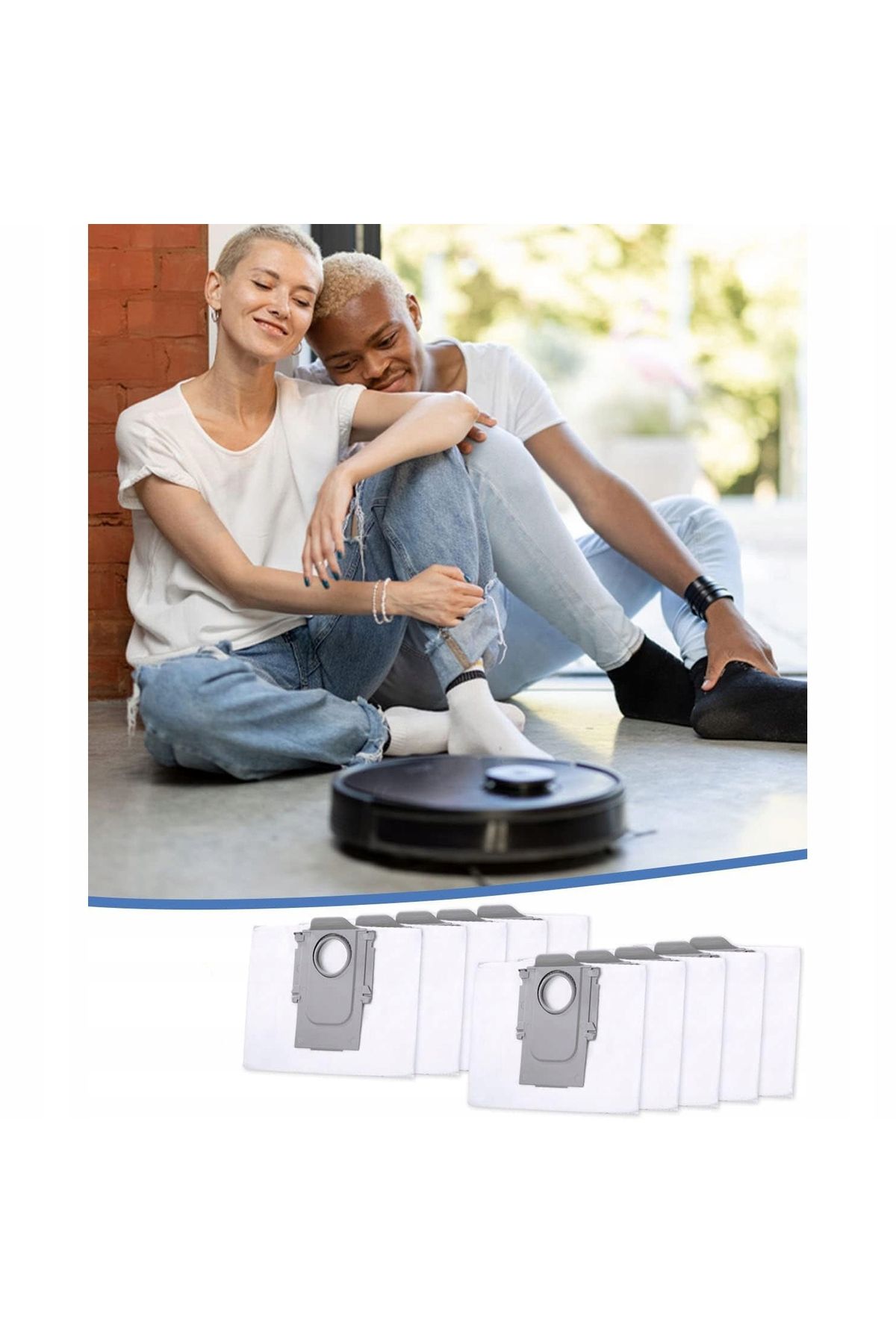 Rosfix-DustMaster BagSet X12 - Worki do stacji Xiaomi Roborock S7 S8 Q5 Q7 Q8 | 1,8L | 4-warstwowe 6