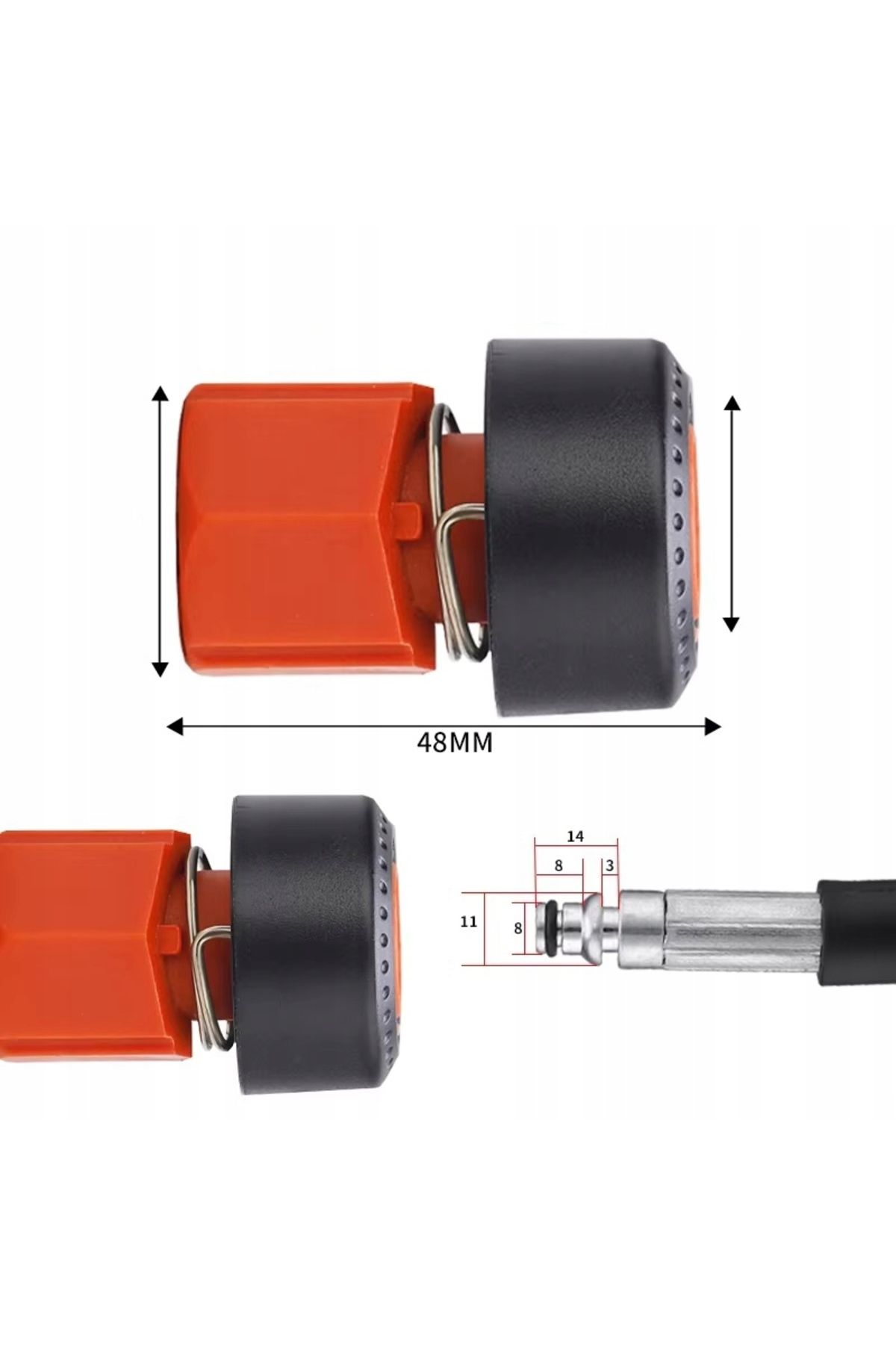Rosfix-ClickFit Nilfisk M22 - Adapter do węża | Click → M22 | Nilfisk 4 Series | Bosch, Stihl, 3