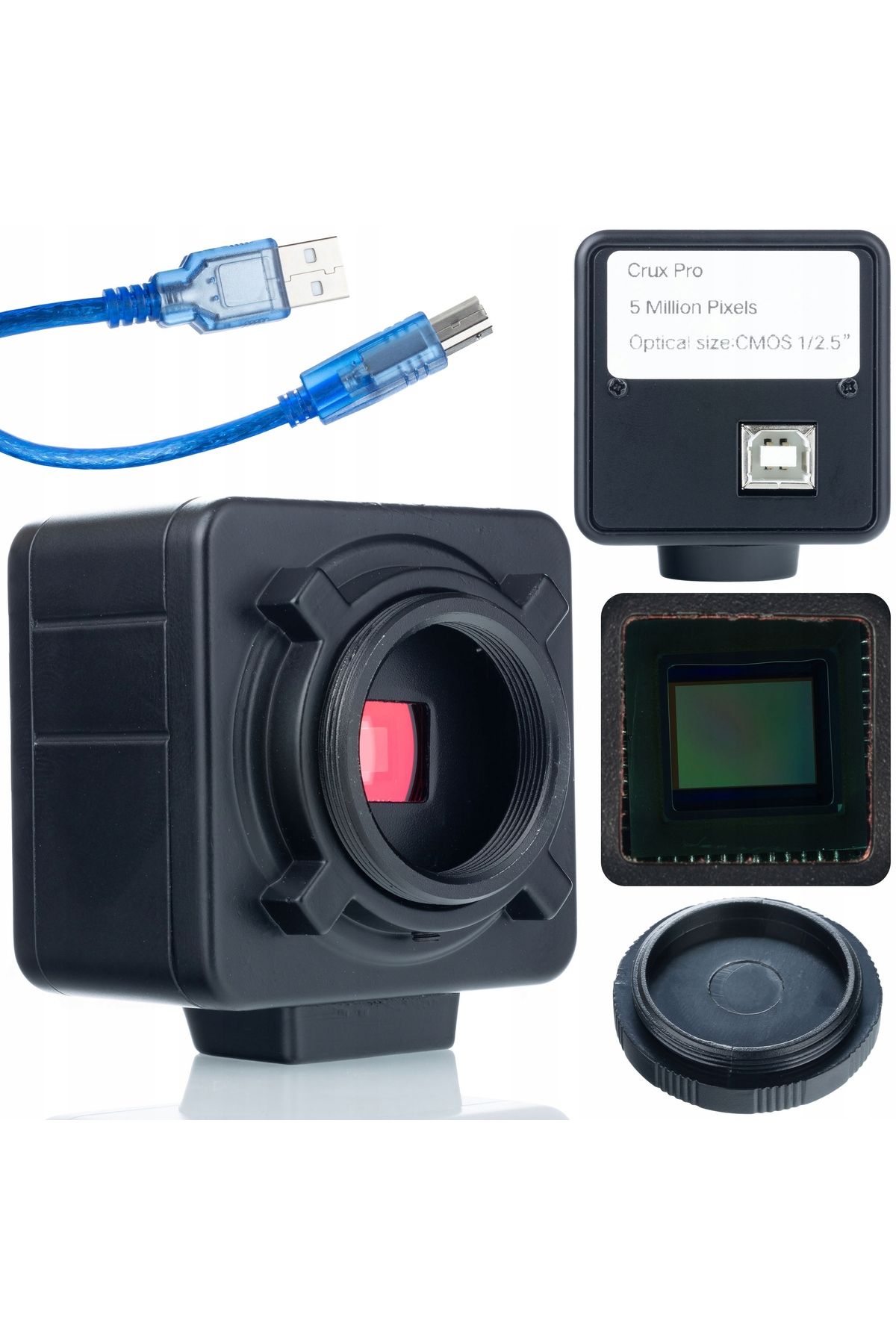 Rosfix-Kit microscop Mercury Pro MSMP-T-PS1 cu cameră Crux PRO KMCP-HDMI-USB 5MP seria Plantes PRO 10