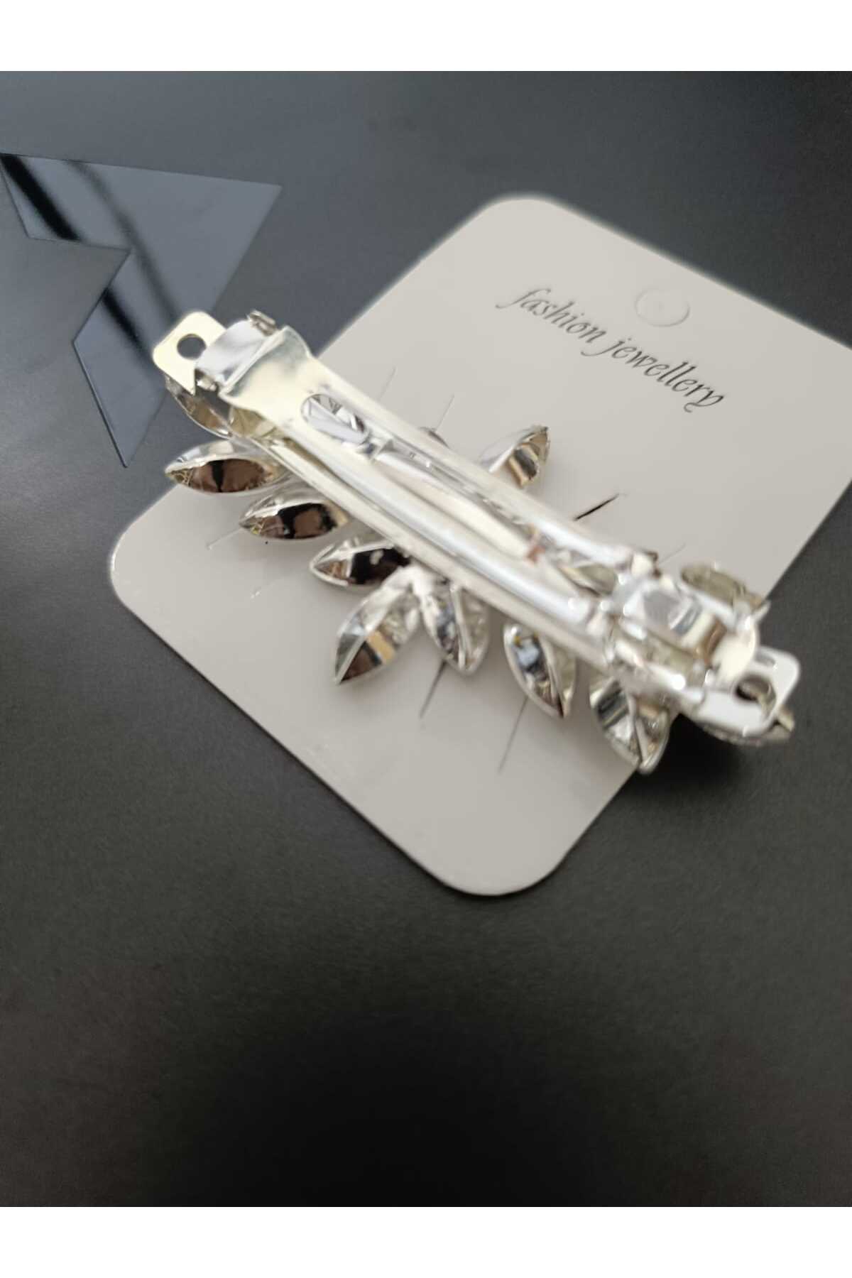Diloshtrend Design Zirkon Taşlı Otomat Pens Toka ( 9 cm) / Parti Tokaları / Özel Gün Tokaları görsel 2