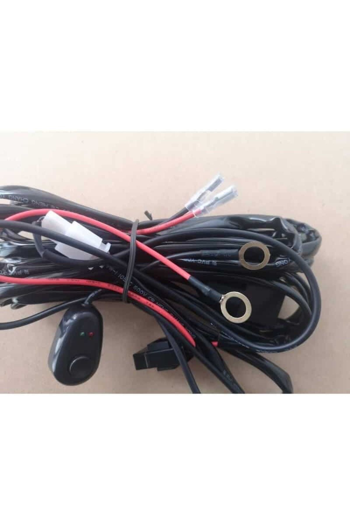 BGRJ Automotive-Wiring harness with 40A relay and button, 300W, 12V, projectors or Led Bar, length 3m 4