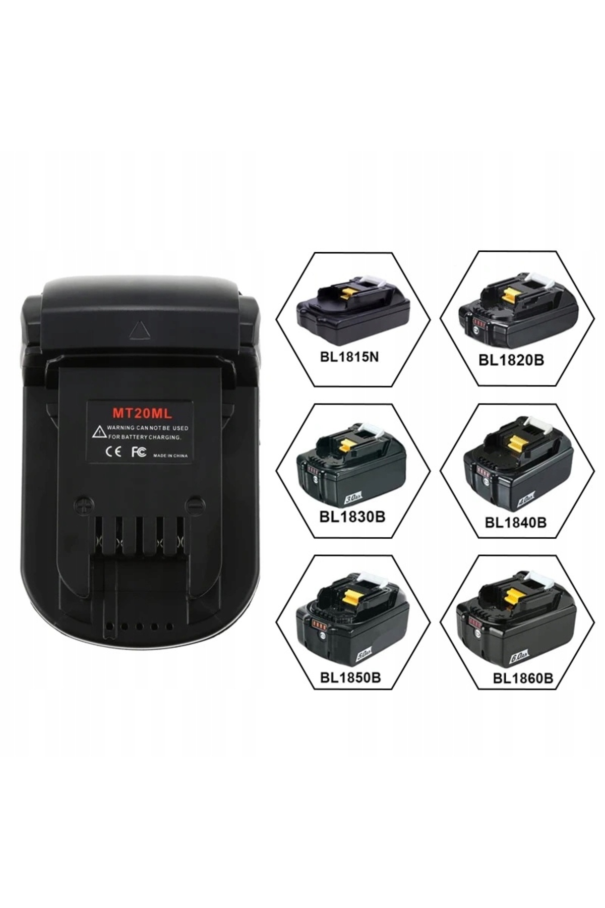 Rosfix-Adapter / Konwerter akumulatora Makita 18V do Milwaukee 18V (MT20ML) 3
