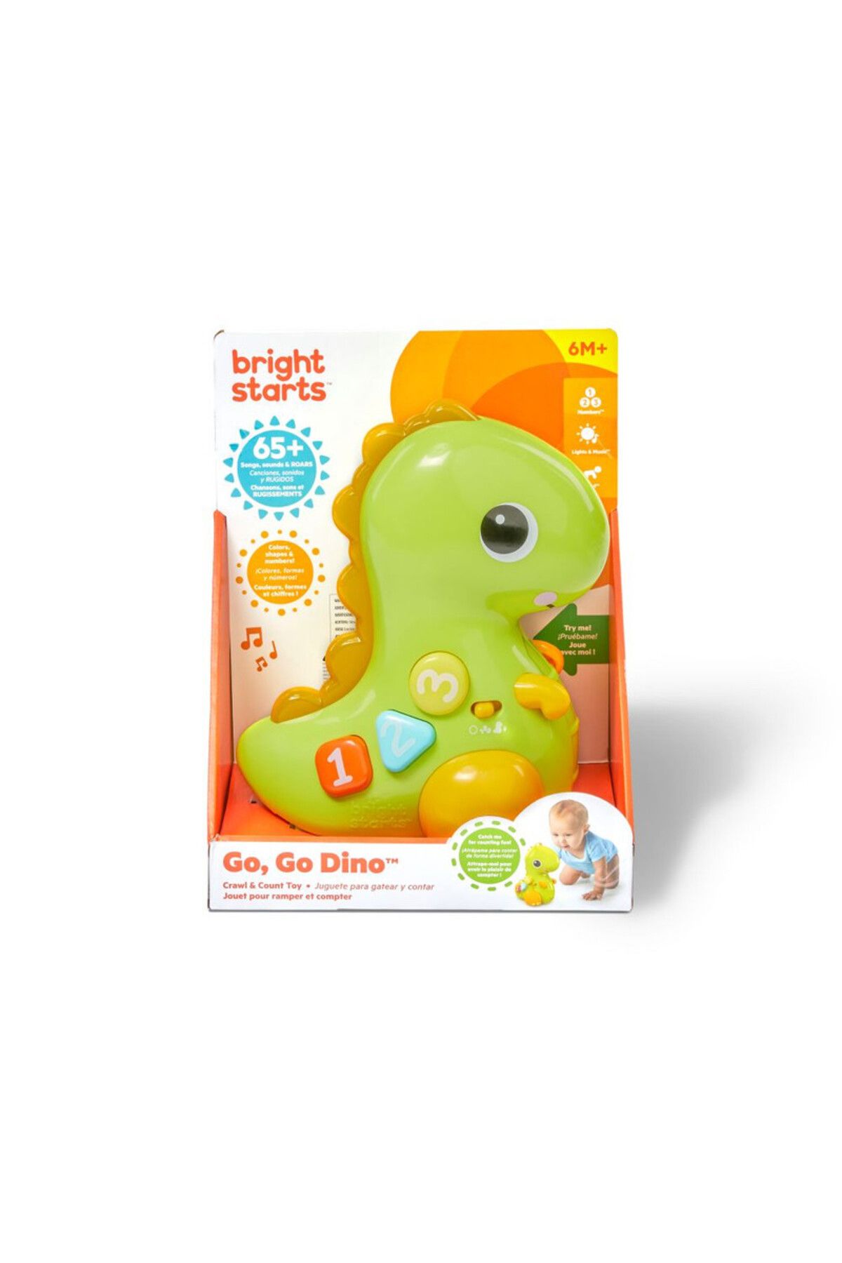 Bright Starts-Go, Go, Dino Crawl & Count Toy, 6-36 Months 5