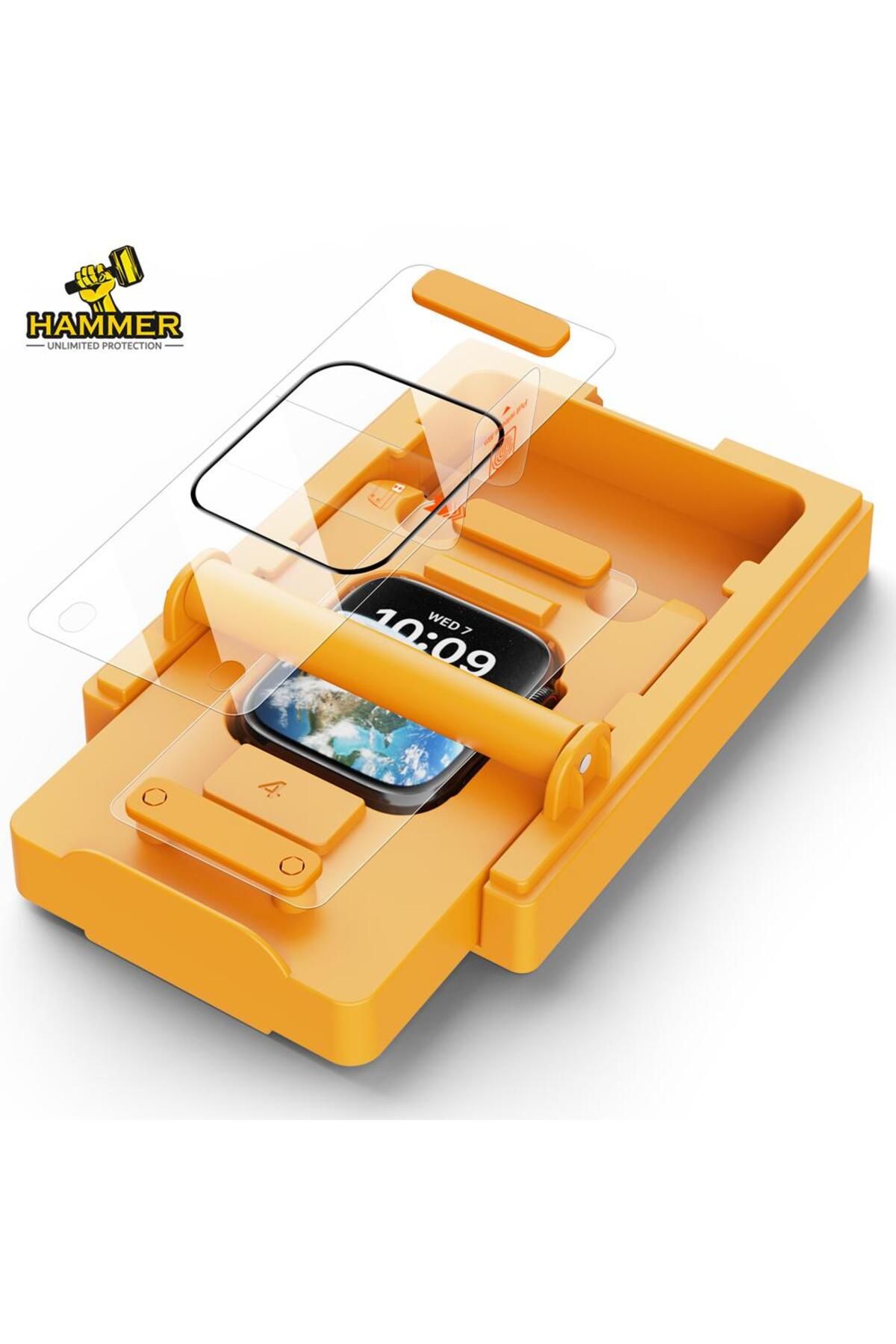 Hammer-Hammer Watch Protector 3 in 1 49mm First and Second Edition Anti-shatter and Anti-fingerprint Self-Adhesive Transparent 7
