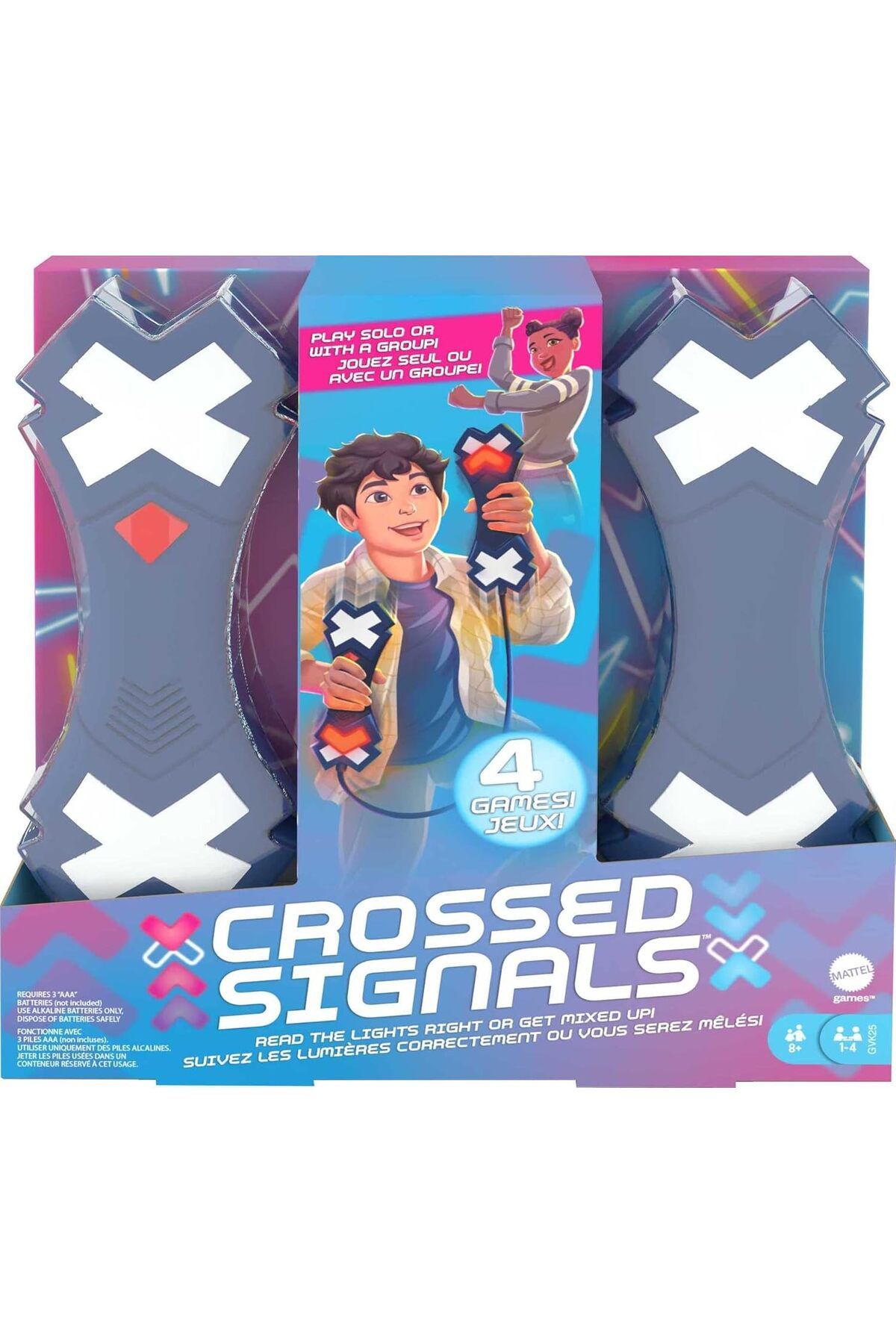 Mattel Games-Mattel Crossed Signals Electronic Game with Pair of Talking Light Wands, Play Solo or with Up to 4 P 1