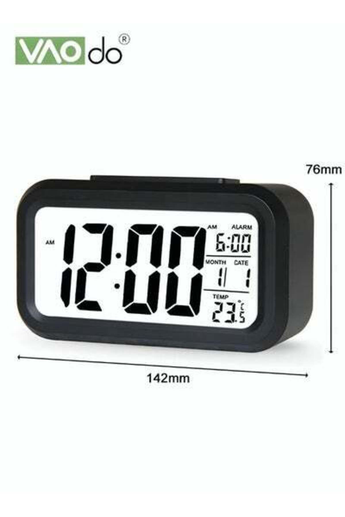 VAODO-LED Alarm Clock Large Screen Display with Night Light Sensing Function Temperature Display 5