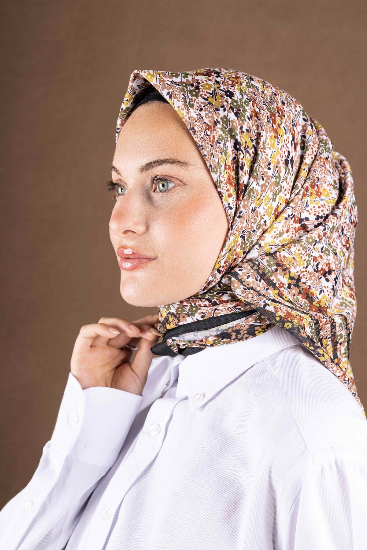 Akel-Patterned Soft Scarf Collection Flower Pattern 3