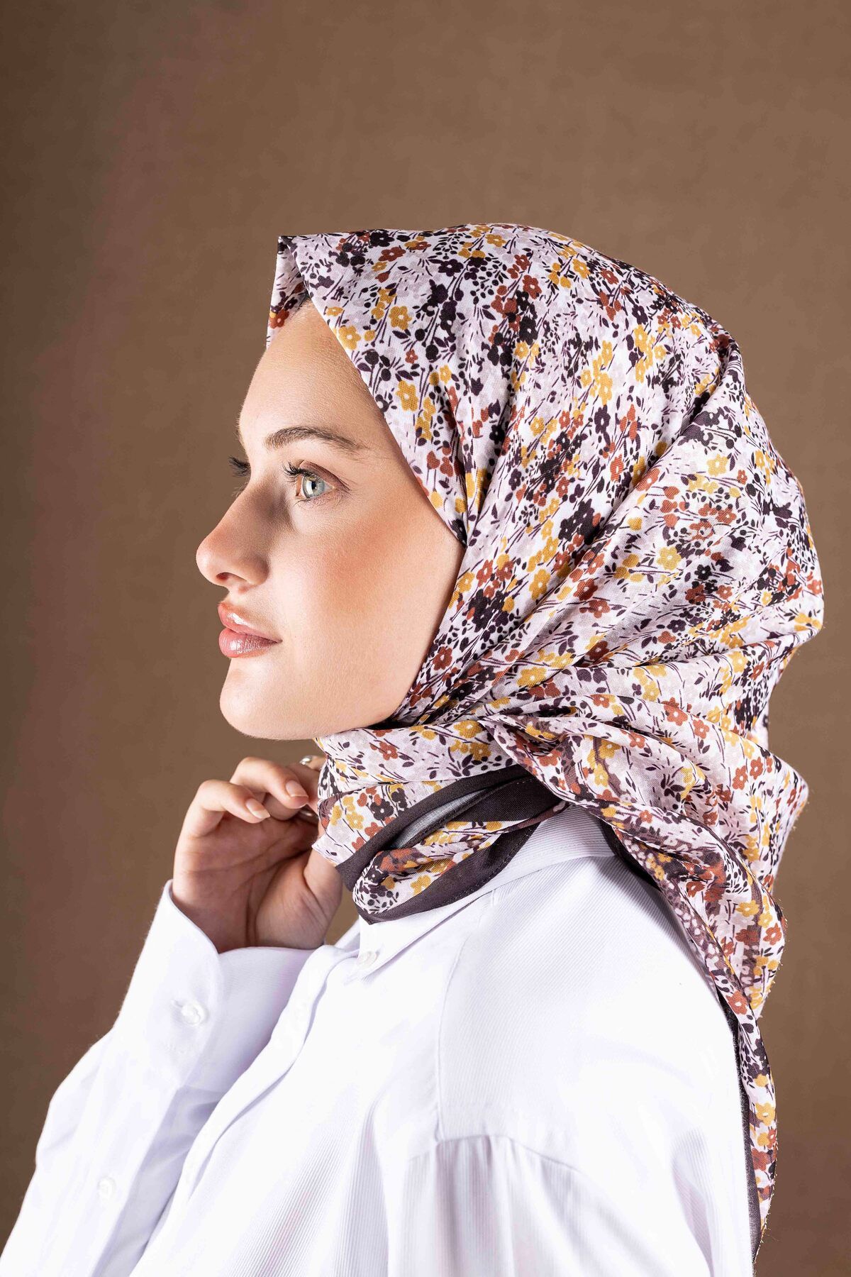 Akel-Patterned Soft Scarf Collection Flower Pattern 3