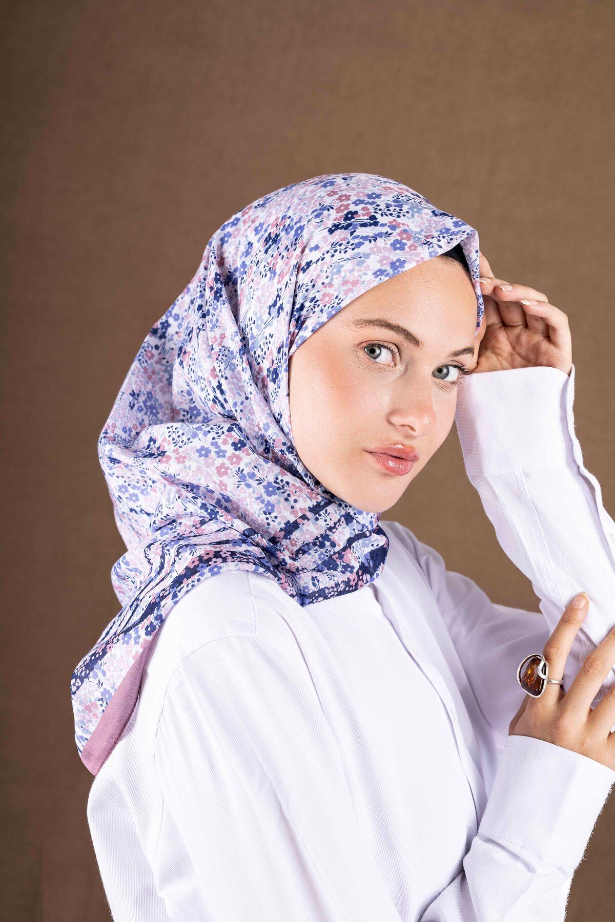 Akel-Patterned Soft Scarf Collection Flower Pattern 2