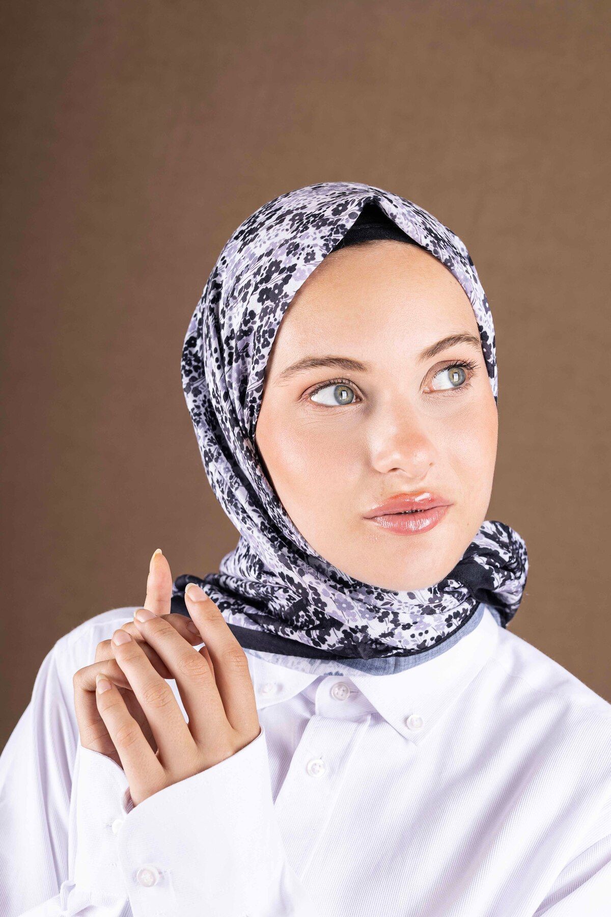 Akel-Patterned Soft Scarf Collection Flower Pattern 2