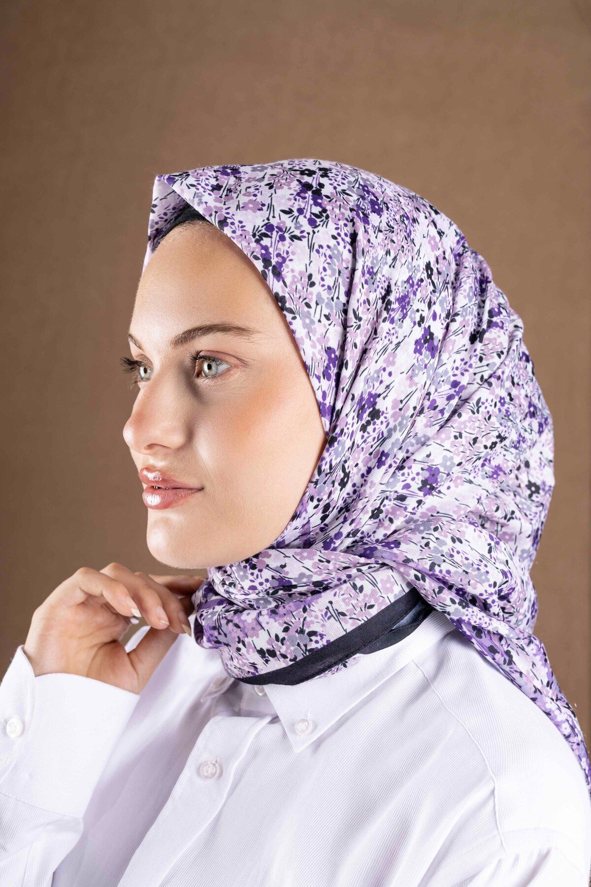Akel-Patterned Soft Scarf Collection Flower Pattern 2