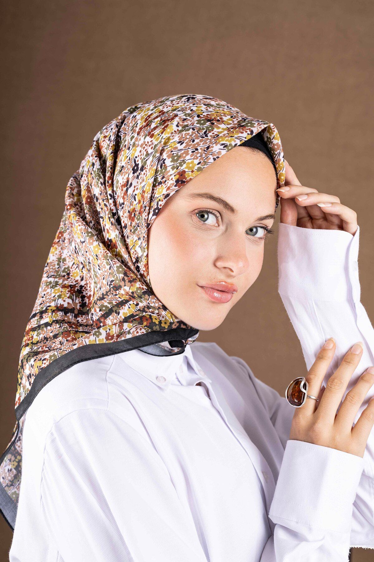 Akel-Patterned Soft Scarf Collection Flower Pattern 2