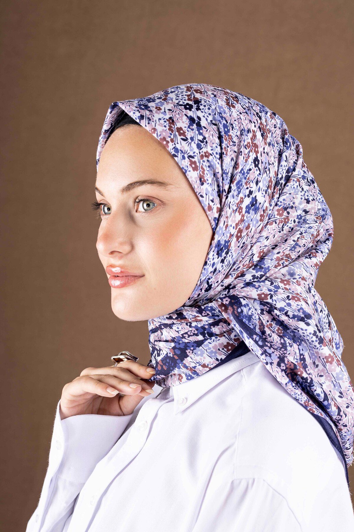 Akel-Patterned Soft Scarf Collection Flower Pattern 3