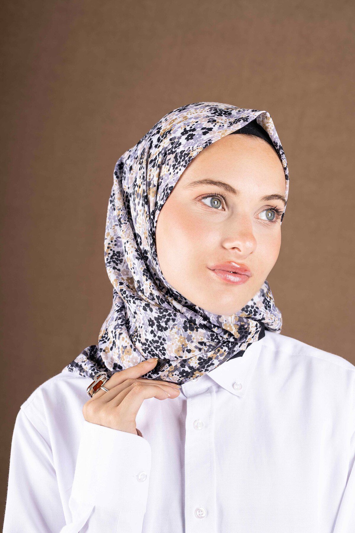 Akel-Patterned Soft Scarf Collection Flower Pattern 2