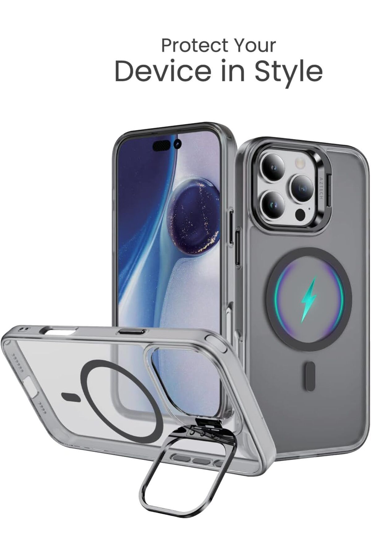 Aztech-for iPhone 16 Pro Max Case Compatible & MagSafe Supports Magnetic Wireless Charging Built-in 3