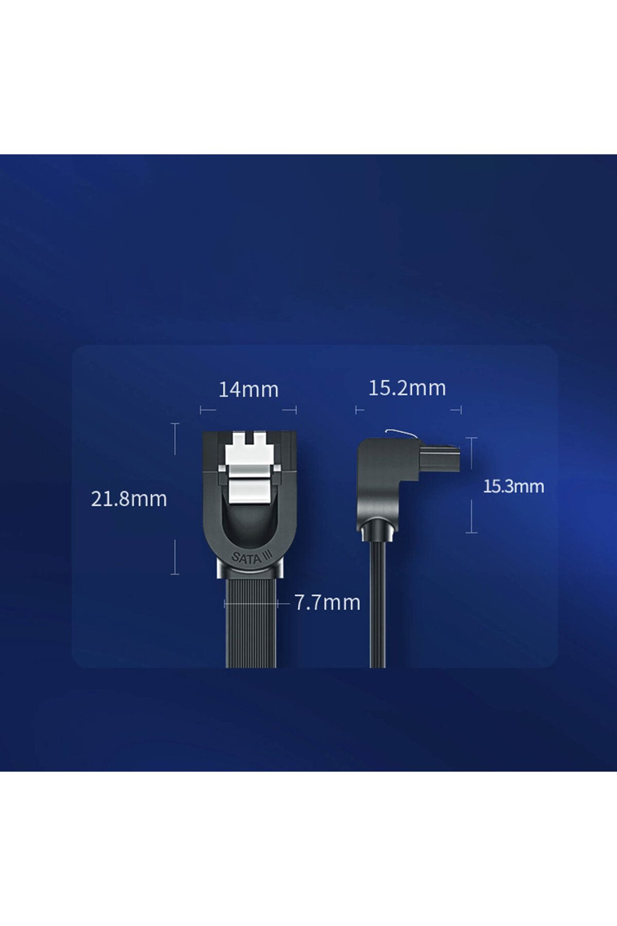 Ugreen-Cablu plat unghiular SATA 1.0-3.0 până la 5Gb/s 0.5m - negru 11