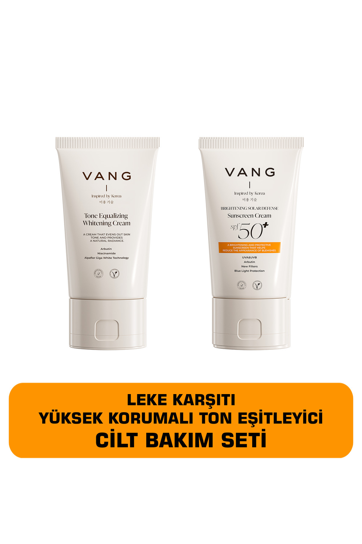 CİLT BAKIM SETİ Cilt Beyazlatıcı Leke Karşıtı Krem + Leke Karşıtı Güneş Kremi