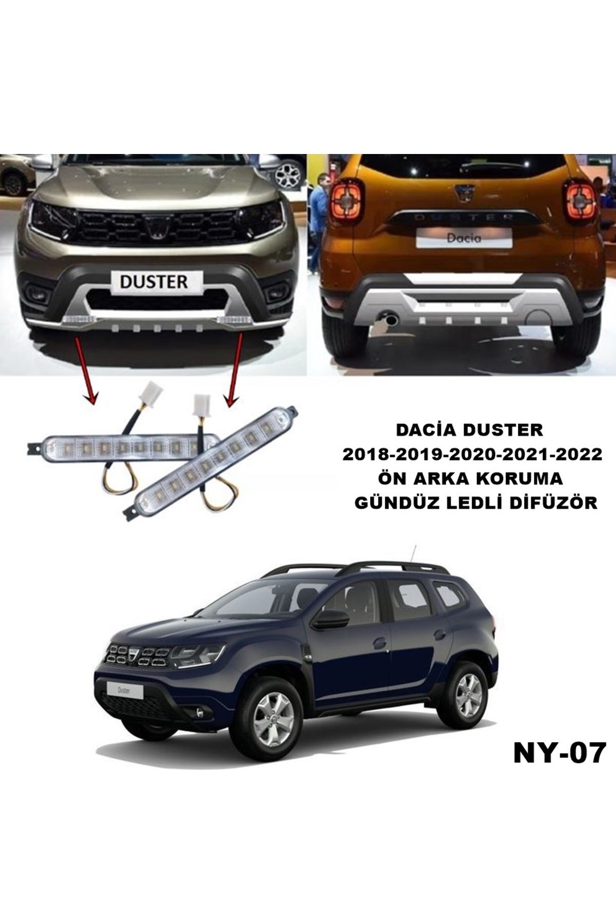 Otolaria Dacia Duster n Arka Tampon Koruma Dif z r 2018 2019 2020 2021 