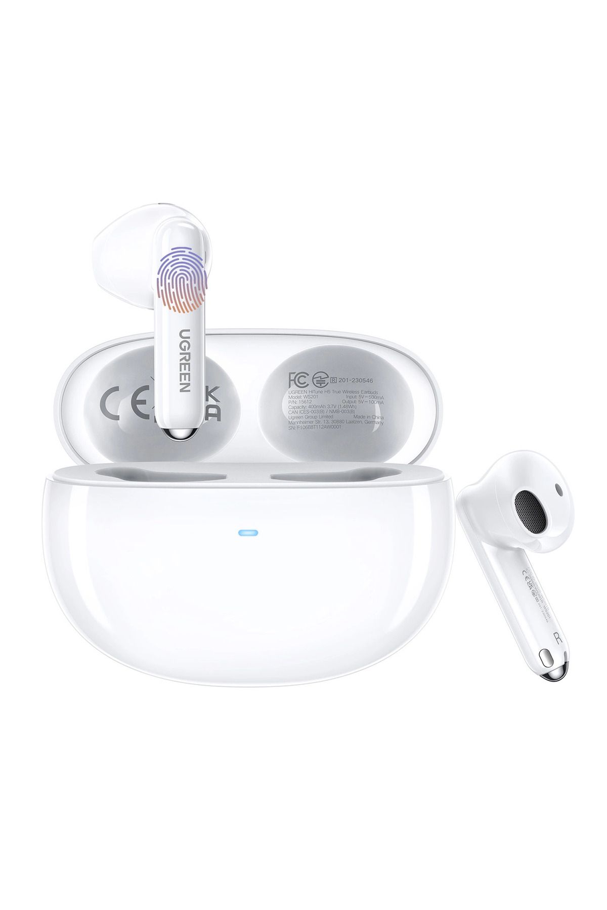Ugreen-Căști wireless Bluetooth HiTune H5 TWS: 5.3 USB-C Alb 2