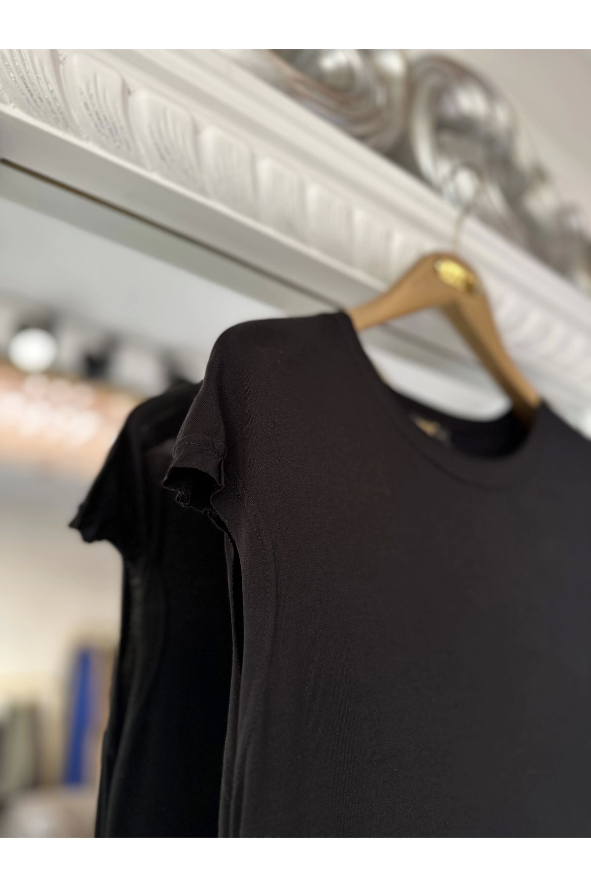 Invee-6308 Εσωτερικό Φόρεμα με Λεπτομέρεια Φούστα - Μαύρο 3