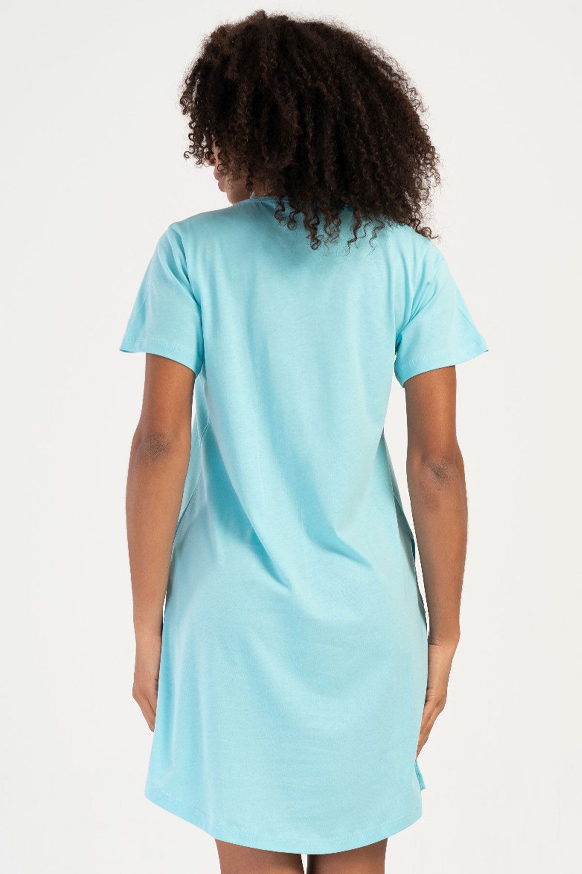 VİENETTA-Cotton Women's Short Sleeve Nightgown, 407065 4