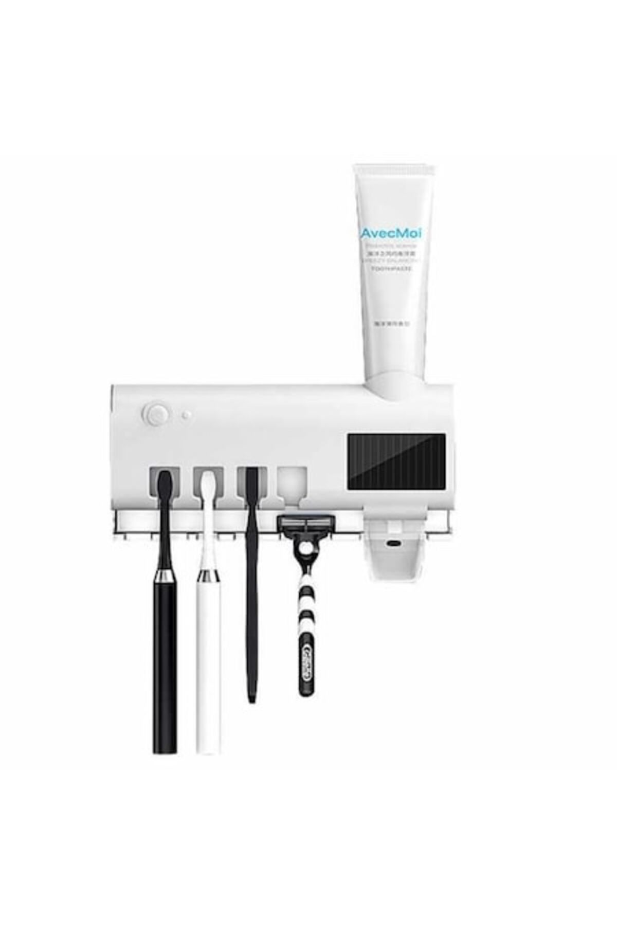 OEM-Support for toothbrushes with UV sterilization and toothpaste dispenser, solar-powered, no charging, 1