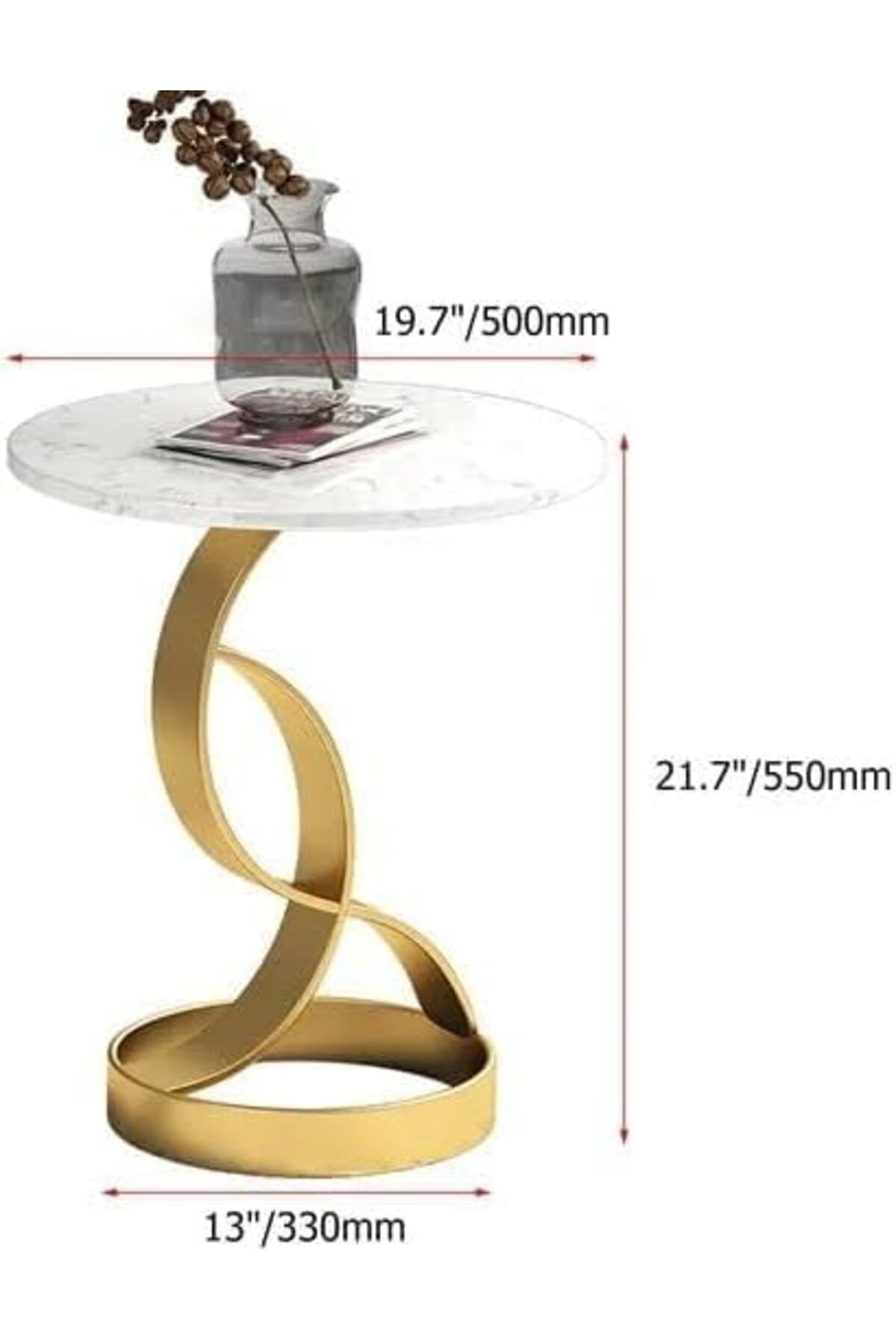 Türkiye-Side End Table, Lightweight Portable Nordic Coffee Table, Easy to Assemble, for Small Spa 8