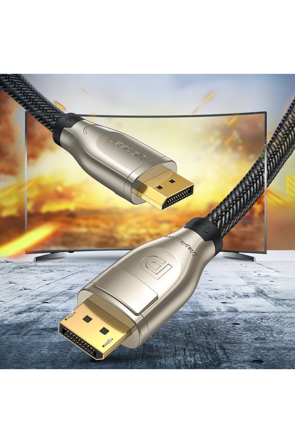 Ugreen-Cablu DisplayPort, Durabil, Flexibil, DP112, DP1.4, 8K, 3m, Negru 3