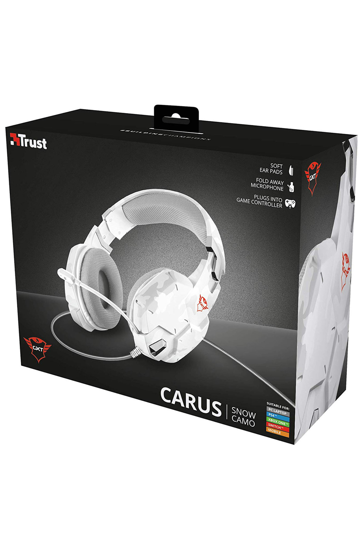 هدست گیمری GXT 322W Carus برفی کاموفلاژ سفید