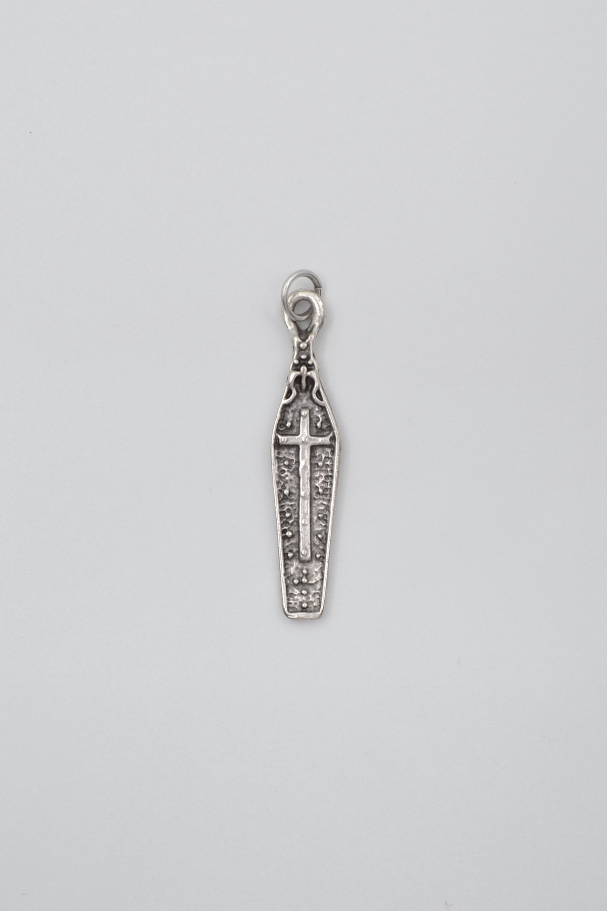 Bu Farklı Gotik Haçlı Tabut Kolye Ucu - Antik Gümüş Kaplama - Kadın Erkek