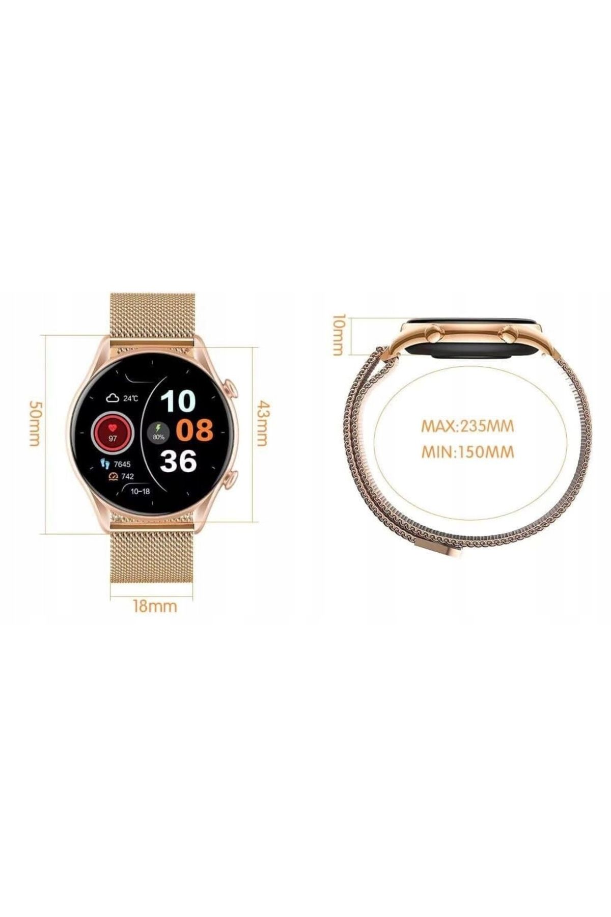Inna marka-smartwatch DAMSKI IP68 NA BRANSOLECIE ELEGANCKI WODOODPORNY ZEGAREK PREZENT 3