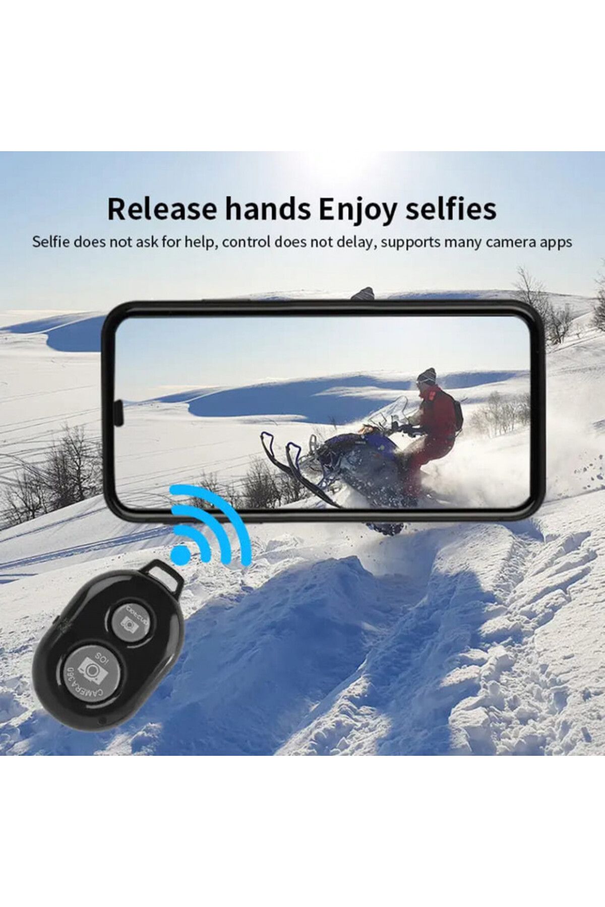 Techsuit-Telecomandă pentru stick selfie - Control Bluetooth (RMC-01) - Negru 7