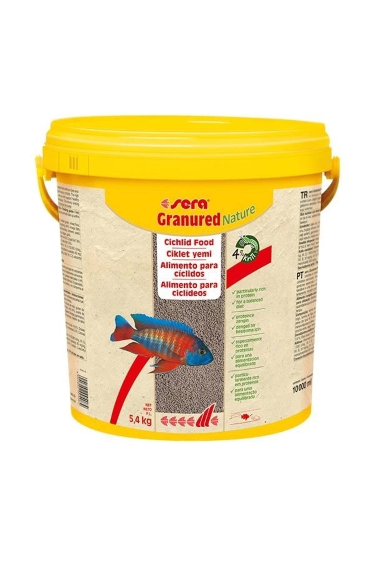 SERA GranuRed Nature 100 gr (Açık) Poşette Cichlid Balık Yemi Skt: 05/2028