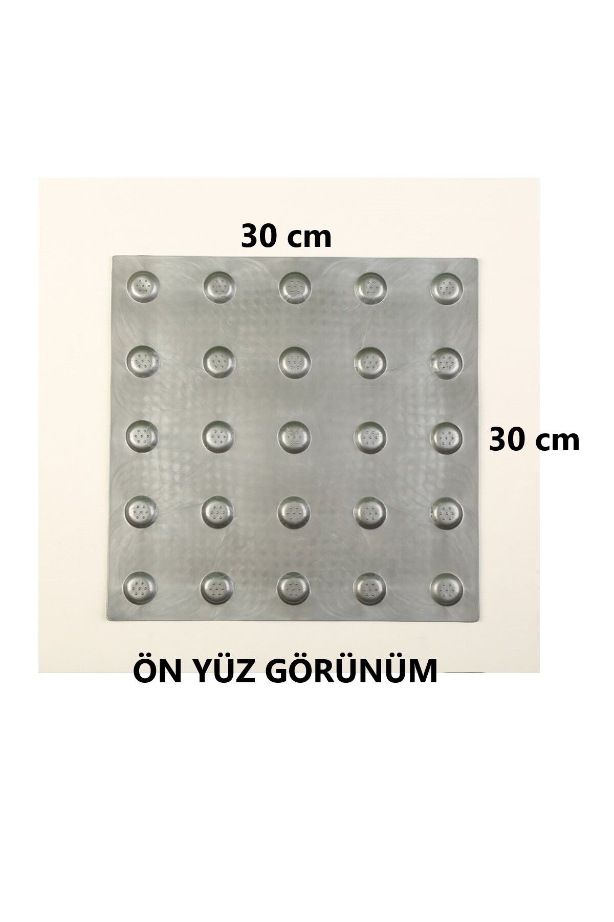 solon-Alerting Dot Outdoor with Base 5 Pcs Gray, Crash Points for the Visually Impaired, Tactile Dot 3