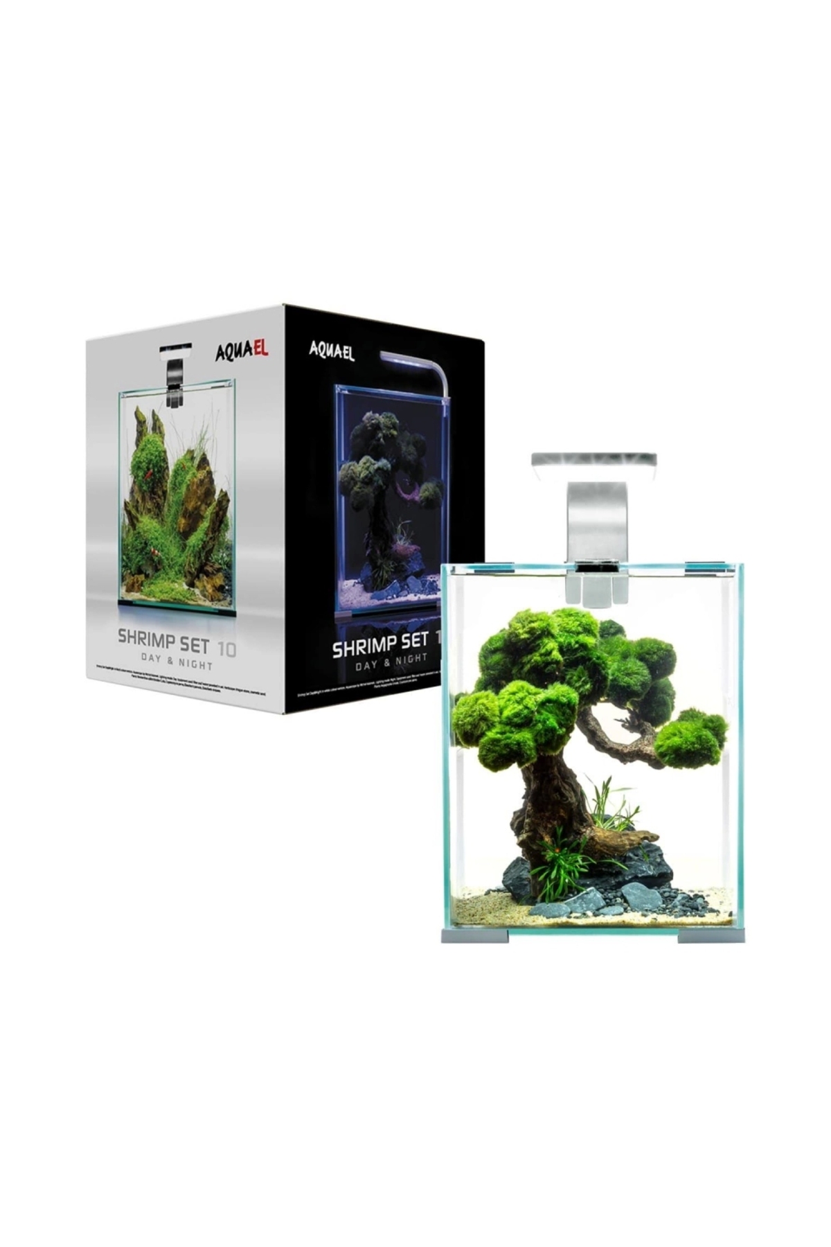 Aquael Shrimp Set Day and Night 10 Karides Akvaryumu Beyaz