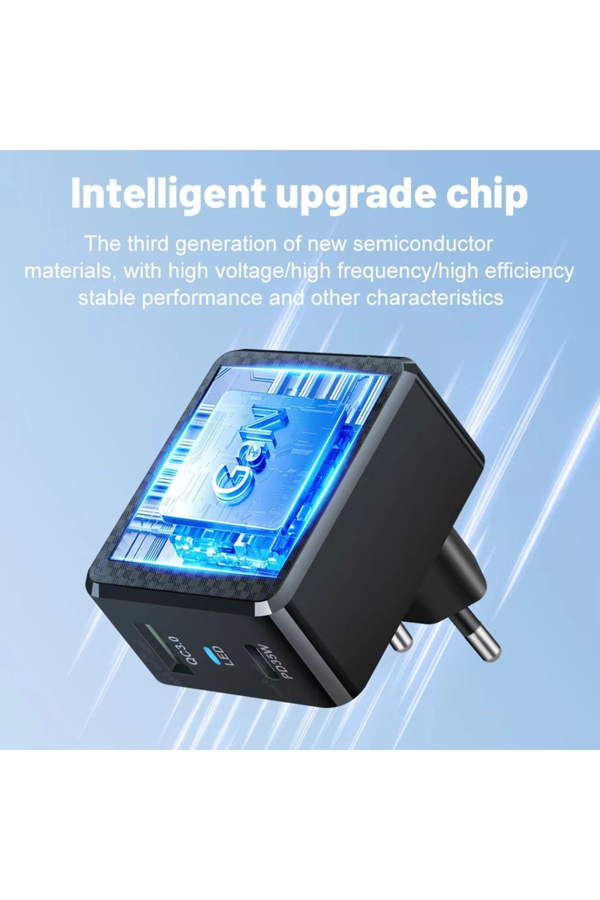 Techsuit-Adaptor de alimentare GaN, USB, Tip-C, 35W - (CHPD173) - Negru 5