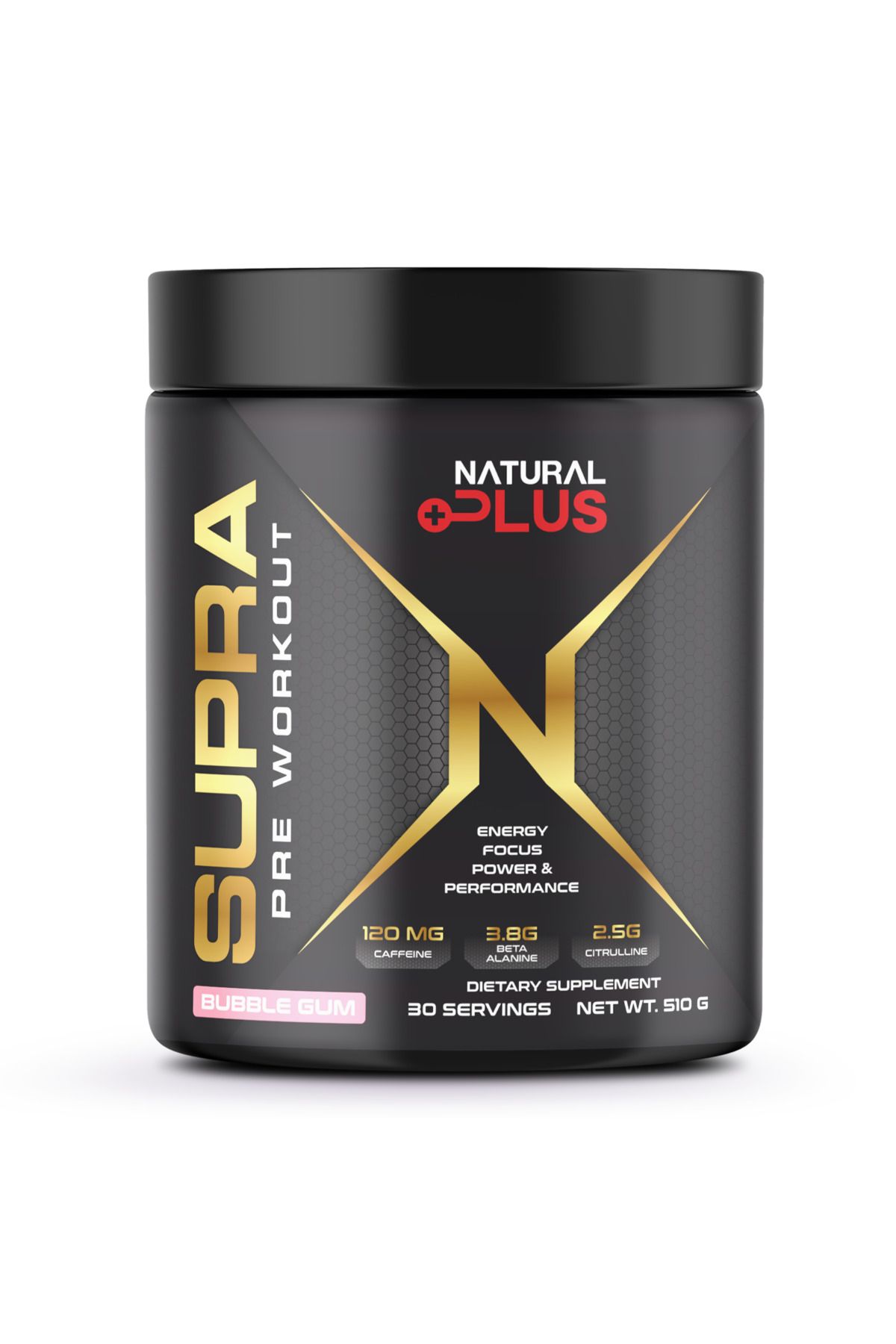 Natural Plus Supra 510 G - Aroma Bubble Gum,pre Workout - One Size