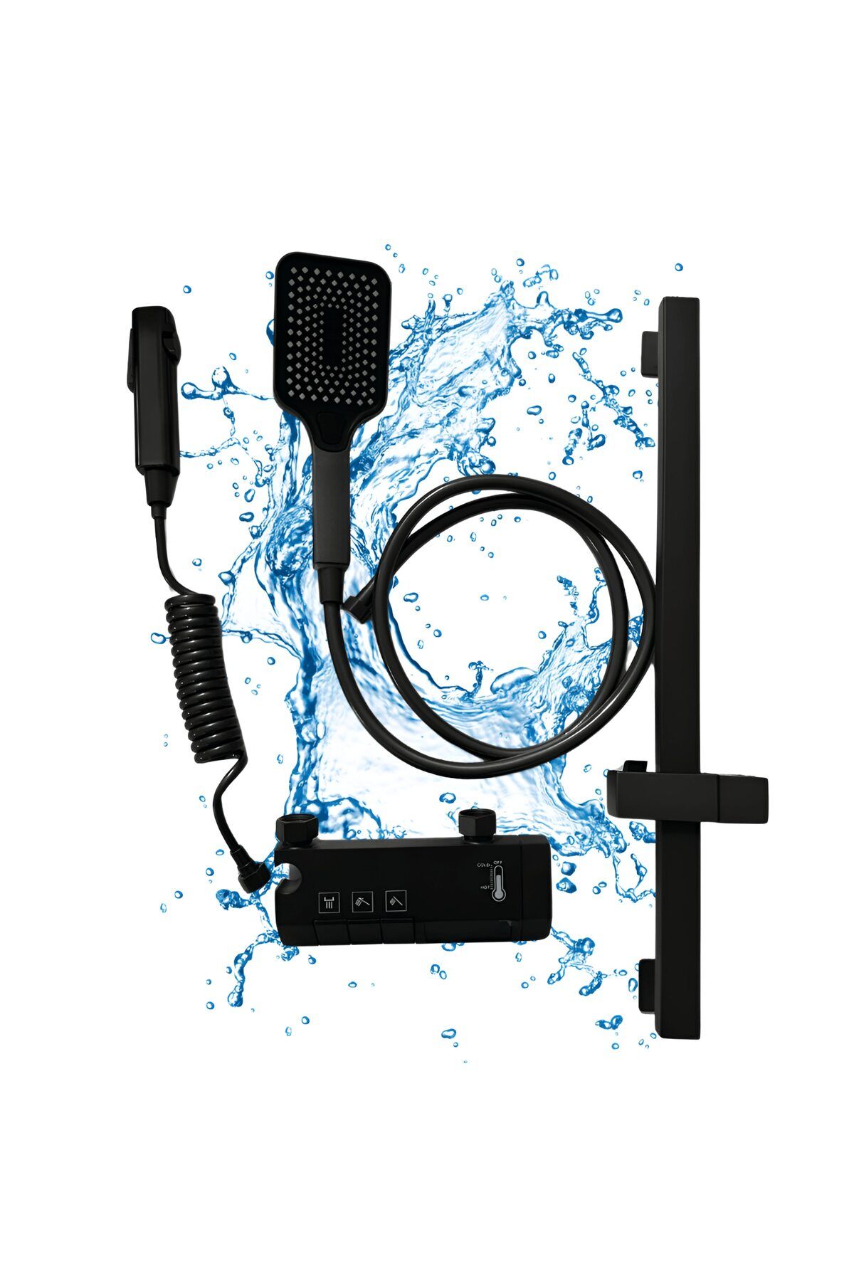 Full Abundance-Smart Shower Column, Full Abundance, LED Display, Piano Controls, 360° Rotation 4