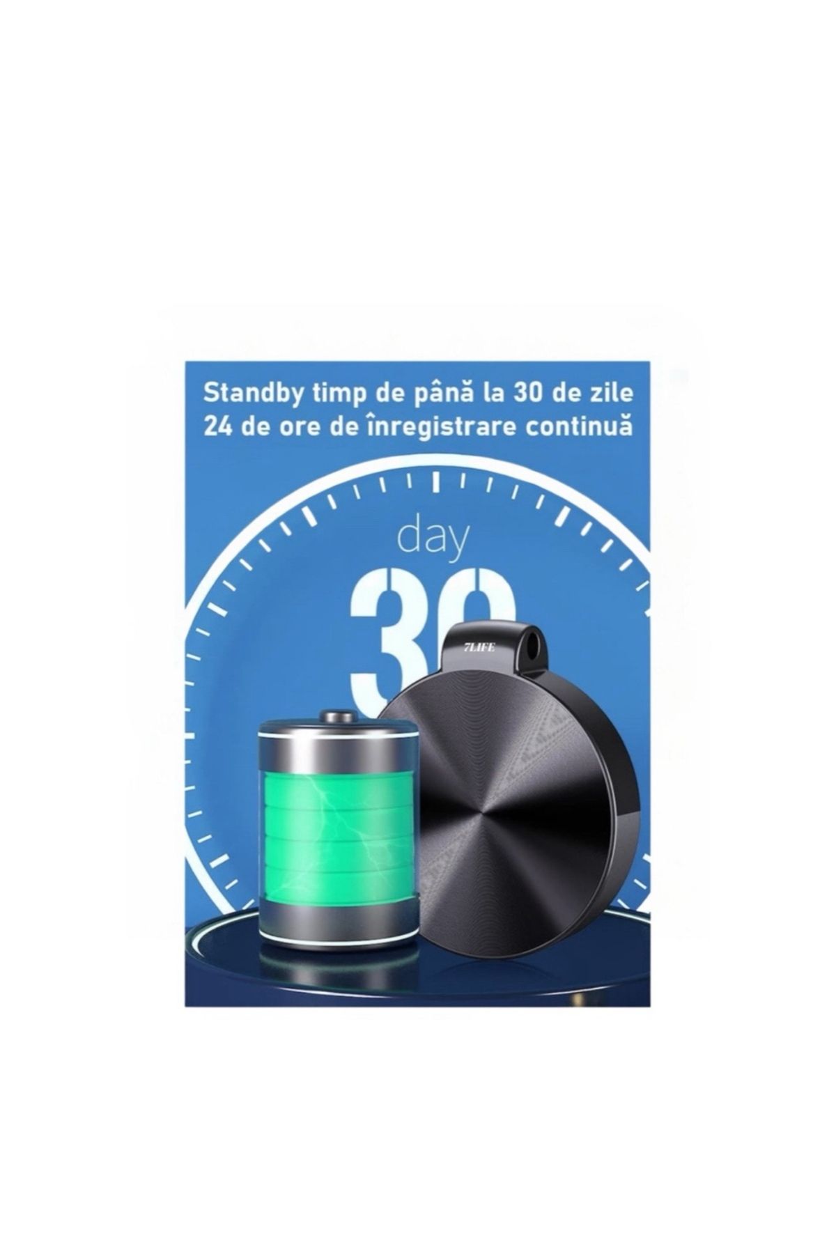 7LIFE-Mini reportofon breloc, S30, activare vocala, 8 GB 6