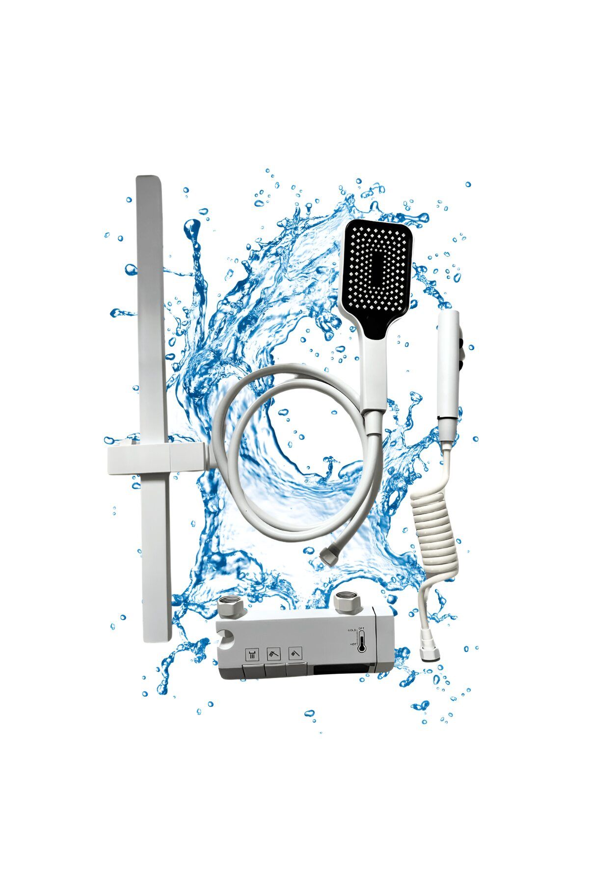 Full Abundance-Smart Shower Column, LED Display, Full Abundance, Piano Controls, 360° Rotation, Powder Technology 4
