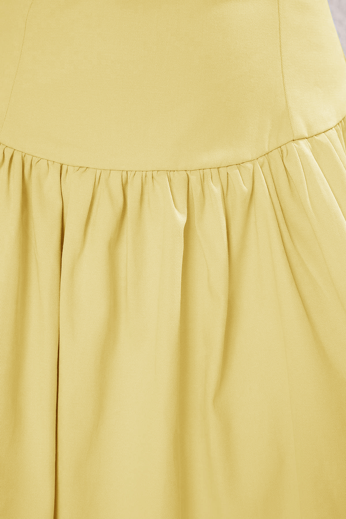 Trendyolmilla  Sarı Belden Açılan Dokuma Kısa/Mini Elbise TWOSS25EL00865 - Görsel 3