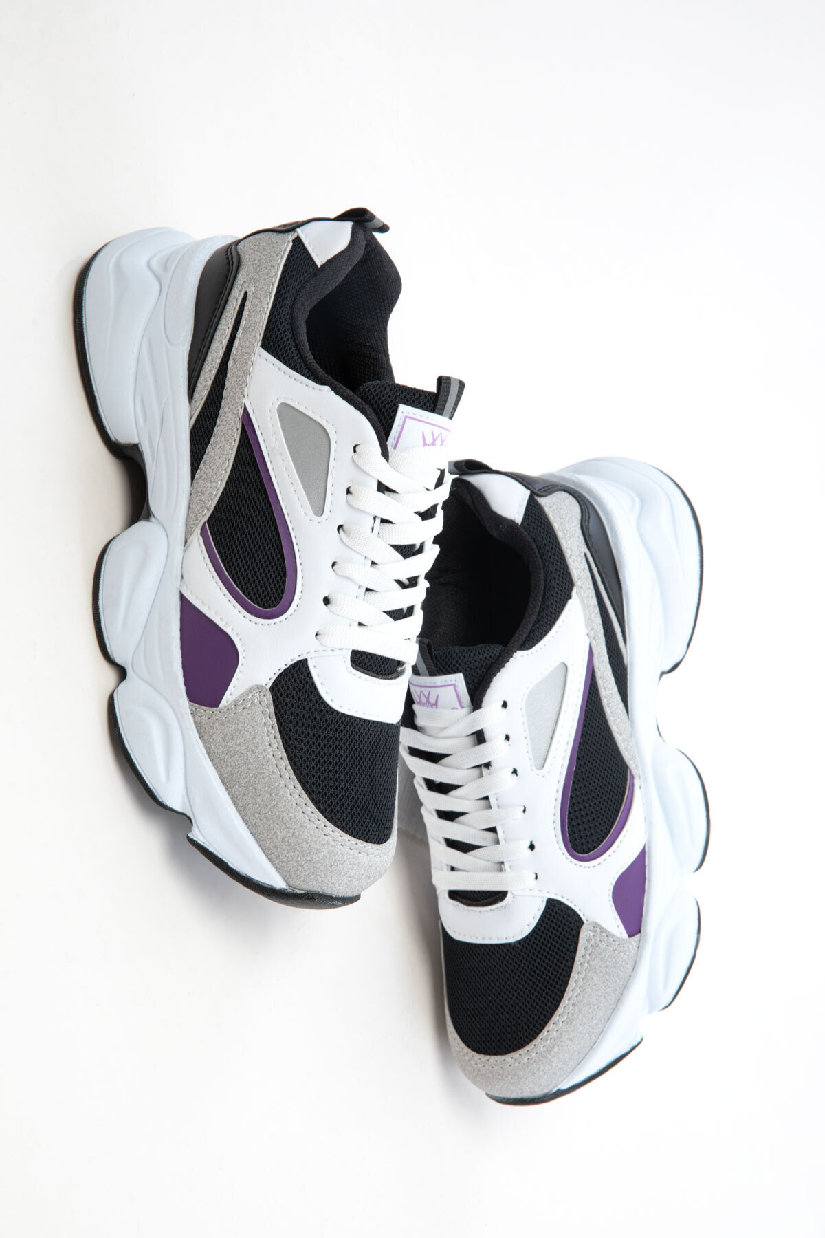 Black-White-Purple Female Sneaker 20771