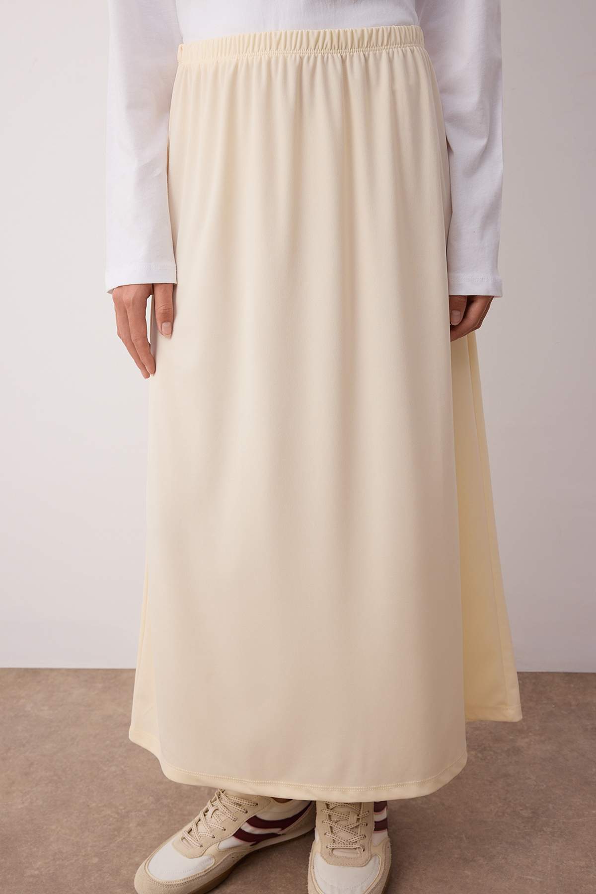 Trendyolmilla  Ten Örme İçlik Astar Etek TCTAW22EE0018 - Görsel 5