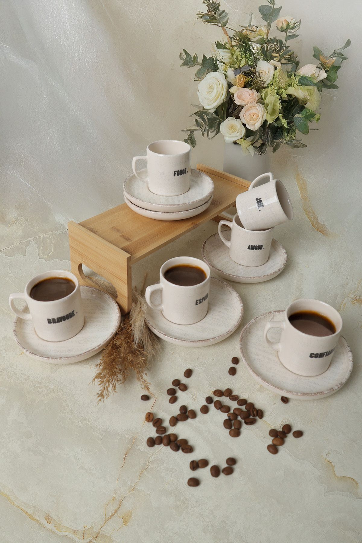 Keramika-Deep Collection Mottolu Nordic Coffee Set 12 τεμαχίων για 6 άτομα 22650-55 2