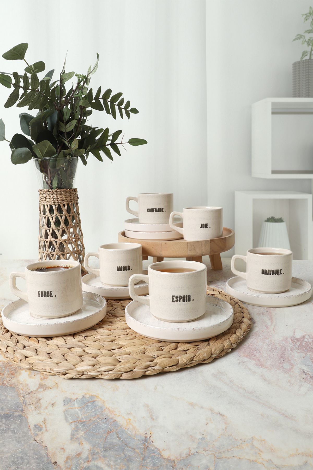 Keramika-Deep Collection Mottolu Stackable Tea Set 12 τεμαχίων για 6 άτομα 22650-55 2